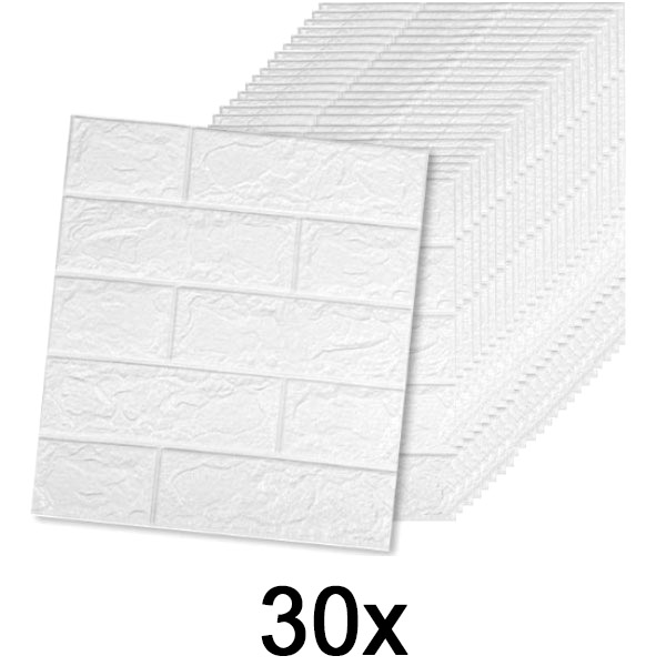 6x (5 kusov) Samolepiaca tehlová tapeta s 3D vzorom | BRICKSBY