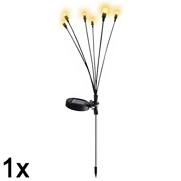 1x Solárna lampa s dvoma režimami (6 žiaroviek) | SOMPEX